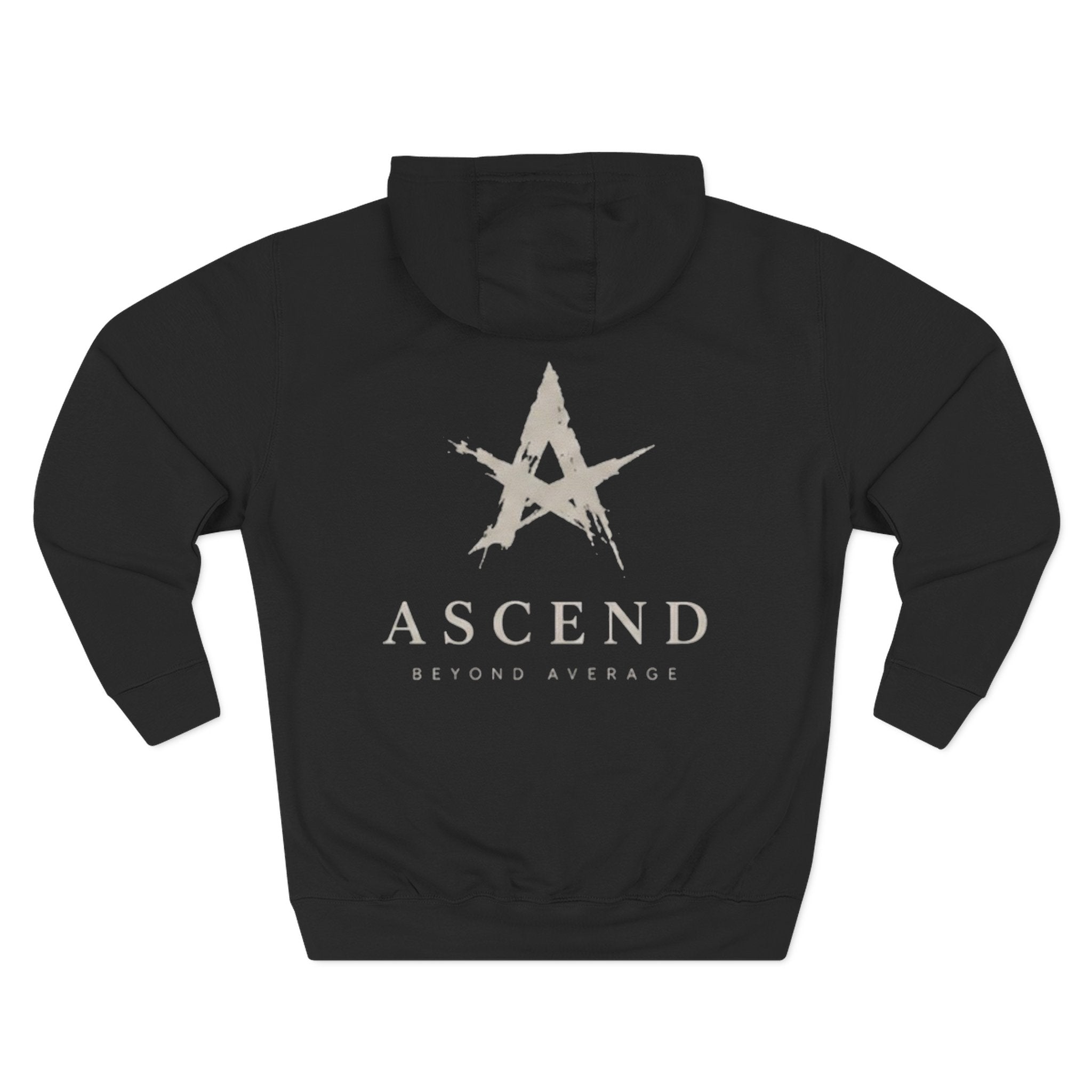 Ascend Logo Hoodie — 'Ascend Beyond Average' Graphic Fleece Pullover