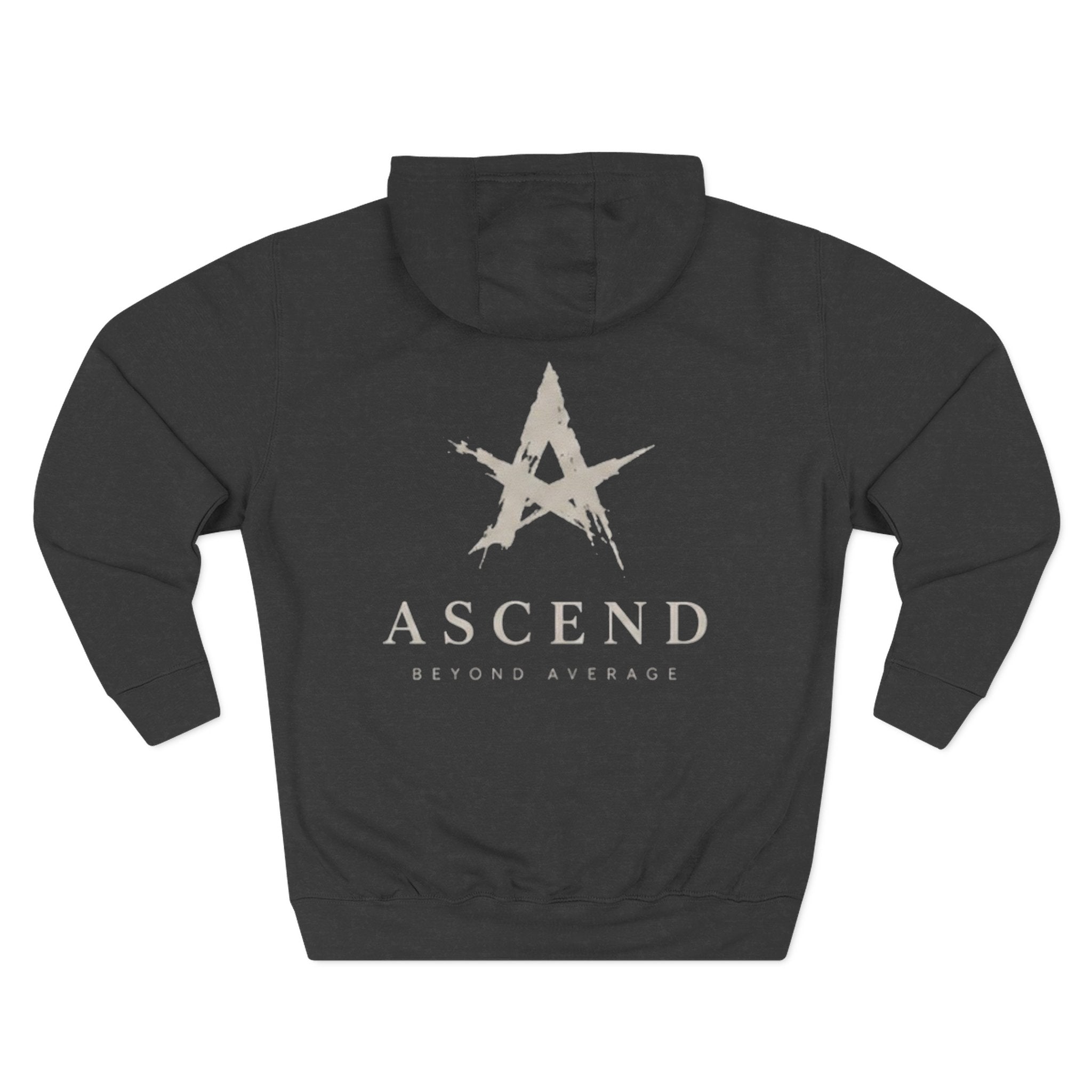 Ascend Logo Hoodie — 'Ascend Beyond Average' Graphic Fleece Pullover